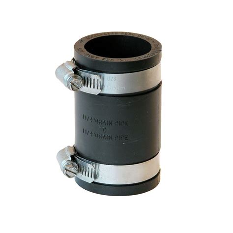 Fernco 1-1/4 in. x 1-1/4 in. Flexible PVC Coupling-P1056-125 - The Home Depot