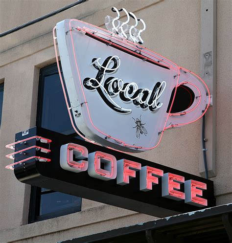 Local Coffee - San Antonio ☕ Logo Vintage, Vintage Neon Signs, Local ...