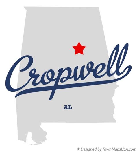 Map of Cropwell, AL, Alabama