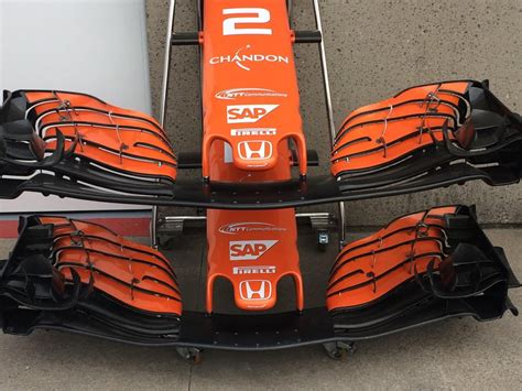 Close up of the mclaren front wing at the recent race : formula1