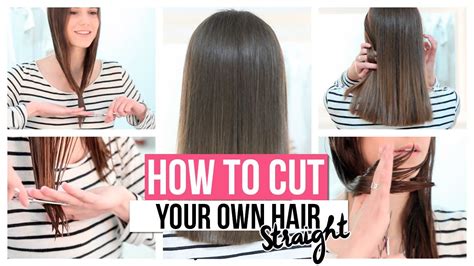 HOW TO CUT YOUR OWN HAIR STRAIGHT. This is the most useful hair cutting ...