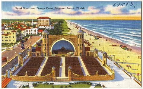 Band shell and ocean front, Daytona Beach, Florida - Digital Commonwealth