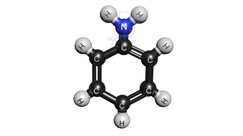 3D c6h5nh2 molecule aniline - TurboSquid 1422230