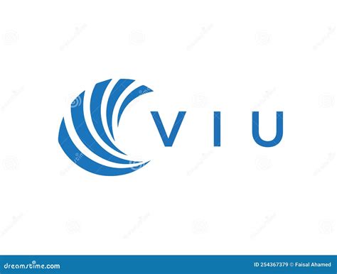 VIU Letter Logo Design on White Background. VIU Creative Circle Letter Logo Concept Stock Vector ...