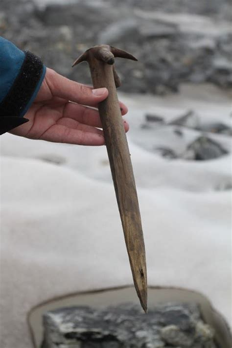 Melting ice reveals lost Viking mountain artefacts | Vikings, Artifacts, Tent pegs