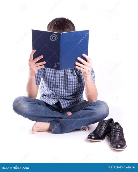 Barefoot Man Reading A Book Stock Photos - Image: 21922923