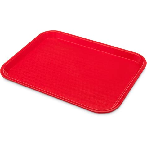 CT101405 - Cafe® Fast Food Cafeteria Tray 10" x 14" - Red | Carlisle FoodService Products