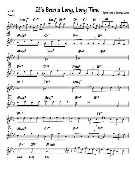 It's Been a Long Long Time Lead Sheet Sheet music for Piano (Jazz Band ...