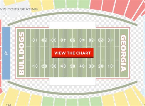 Georgia Bulldogs Seat Number Sanford Stadium Seating Chart Png - Stadium Seating Chart