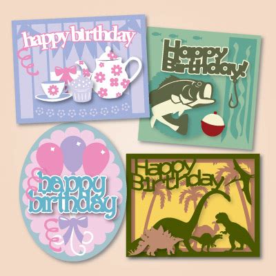 Happy Birthday Cards SVG Kit - $5.99 : SVGCuts - SVG files for your ...