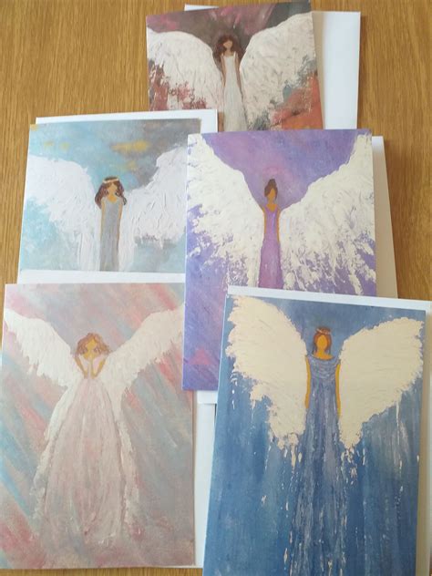 Assorted Angel Greeting Cards Christmas Cards Birthday | Etsy