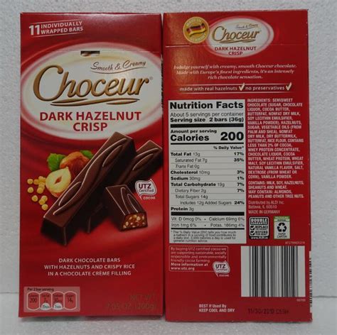 Choceur Dark Chocolate with Roasted Hazelnut and Crisp 200g 7.05oz - Food & Beverages