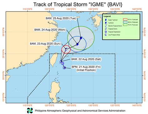 Pagasa: 'Igme' now a tropical storm, leaving PAR this weekend ...