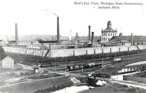 Michigan State Prison Aerial looking S.E. | Jackson History | Pinterest ...