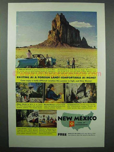 1954 New Mexico Tourism Ad - Shiprock