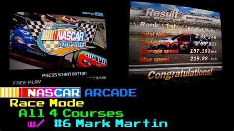 [NASCAR Arcade] Race Mode Playthrough - All 4 Courses [Real Arcade] - YouTube