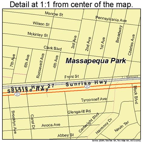 Massapequa Park New York Street Map 3645997