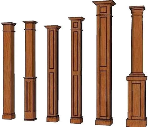 wooden pillars for house wood posts and columns stain grade in 2020 | House front design, Wood ...