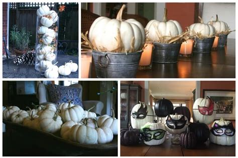 White Pumpkins and Fall Decor