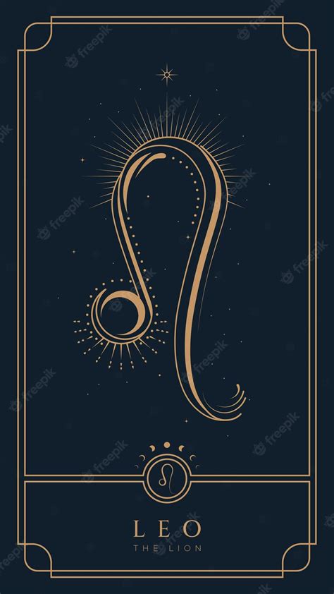 Premium Vector | Leo Symbol Zodiac Illustration