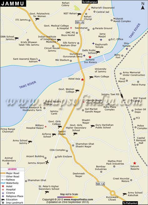 City Map of Jammu | Jammu, City map, Map