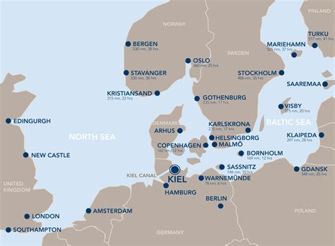 Kiel Canal Map North Sea