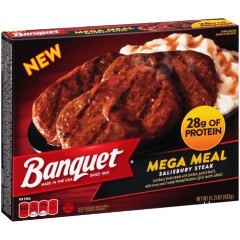 Banquet® Salisbury Steak Mega Meal Frozen Dinner, 15.25 Oz - Food 4 Less