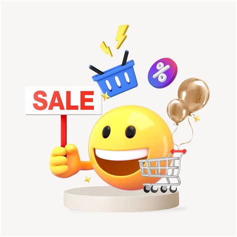 Shop sale emoji, 3D emoticon | Premium Photo - rawpixel