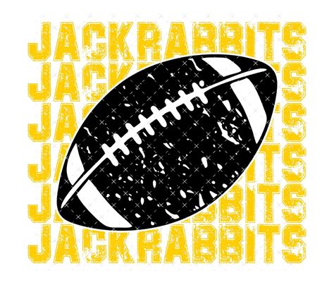 Jackrabbits Football PNG, Black and Yellow Digital File, Instant ...