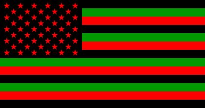 [Afro-American with Green Stars flag] | African american flag, American flag colors, Red black ...