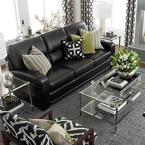 How To Decorate A Living Room With A Black Leather Sofa | Black leather sofa living room, Black ...