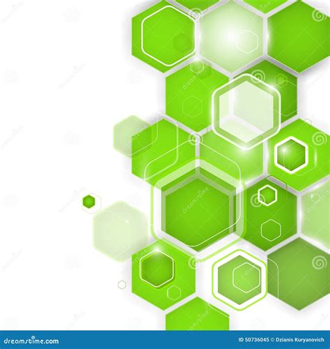 Abstract Green Background Hexagon. Vector Illustration Stock Vector - Illustration of message ...