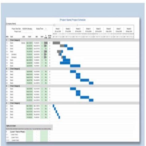 Ms Office Gantt Chart Template