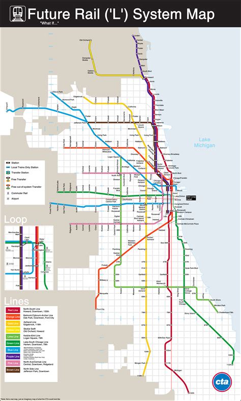 Chicago Cta Train Map - Map Of New Hampshire