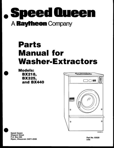 Parts Manual for Washer-Extractors - Speed Queen