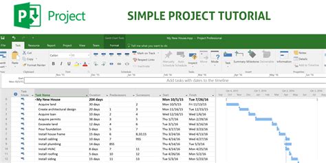 Tutorial: Build a simple project plan with Microsoft Project