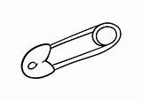 Safety Pin Coloring Page sketch template