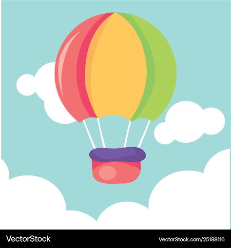 Cartoon hot air balloon Royalty Free Vector Image