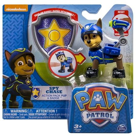 Paw Patrol Action Pack Pup&Badge, Spy Chase - Walmart.com