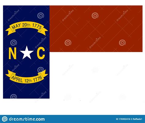 Flag of North Carolina State Stock Illustration - Illustration of aviable, stripes: 176952416