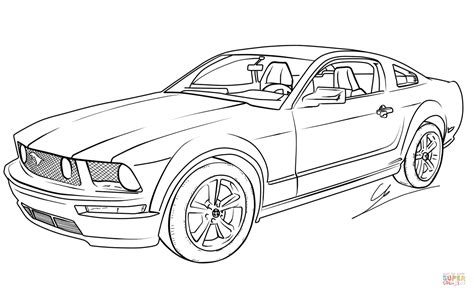 Gambar Ford Mustang Gt Coloring Page Free Printable Pages Click Sheets ...