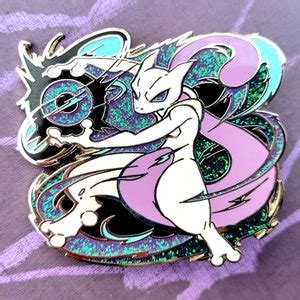 Mewtwo Legendary Psychic Pokémon Enamel Pin - Etsy