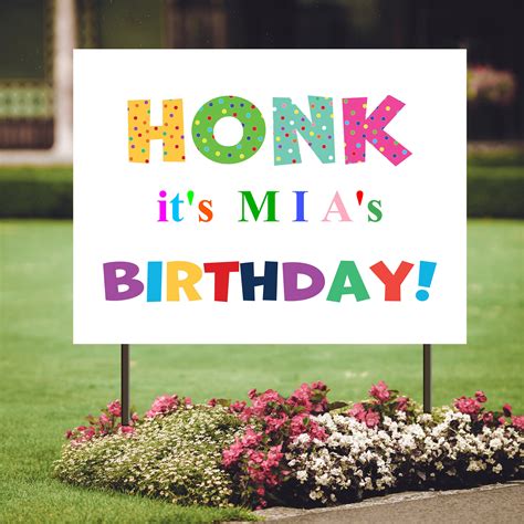 Happy Birthday Yard Sign Happy birthday Printable Happy | Etsy