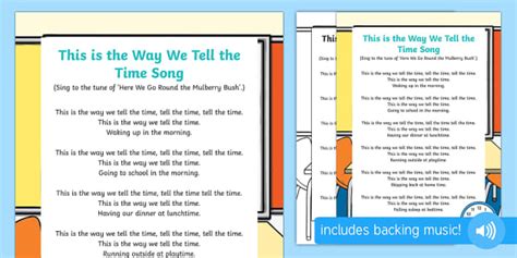 This is the Way We Tell the Time Song (teacher made)