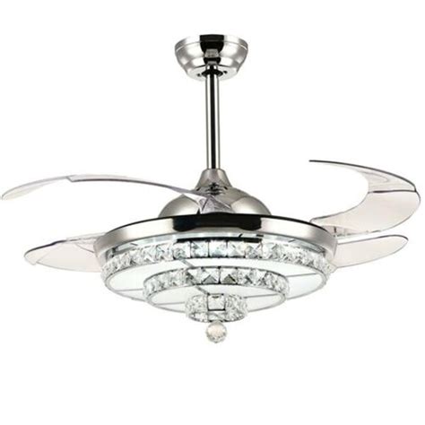 Mercer41 Rundell 4 - Blade LED Crystal Ceiling Fan with Remote Control ...