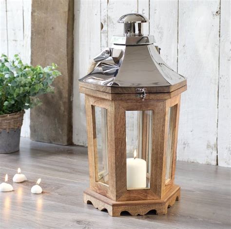 large reclaimed wood candle lantern by za za homes | notonthehighstreet.com