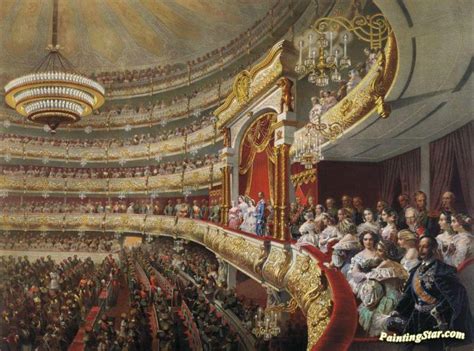 Performance At The Bolshoi Theater Artwork By Mihaly Zichy Oil Painting & Art Prints On Canvas ...