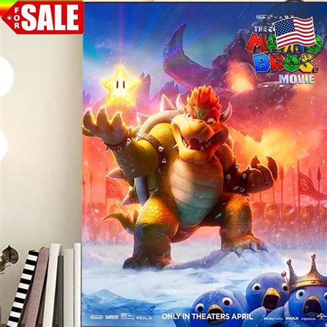 Bowser King Koopa In The Super Mario Bros Movie New Poster Home Decor ...