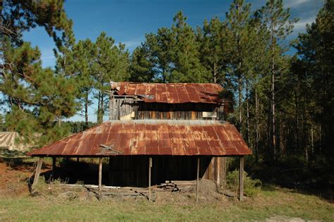 Tattnall County GA Tobacco Barn Historic Rural Americana Agriculture History Farm Farming ...