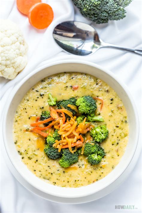 Low-Carb Broccoli Cheese Soup Recipe - Healthy Diet with Creamy Flavor